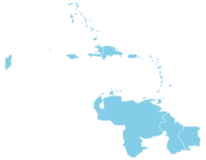 map Carib and Latam