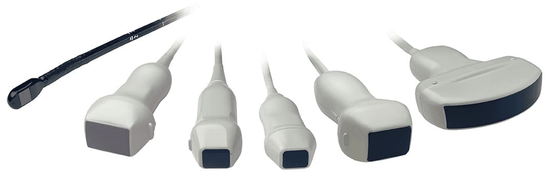 Real ultrasound transducers of different types