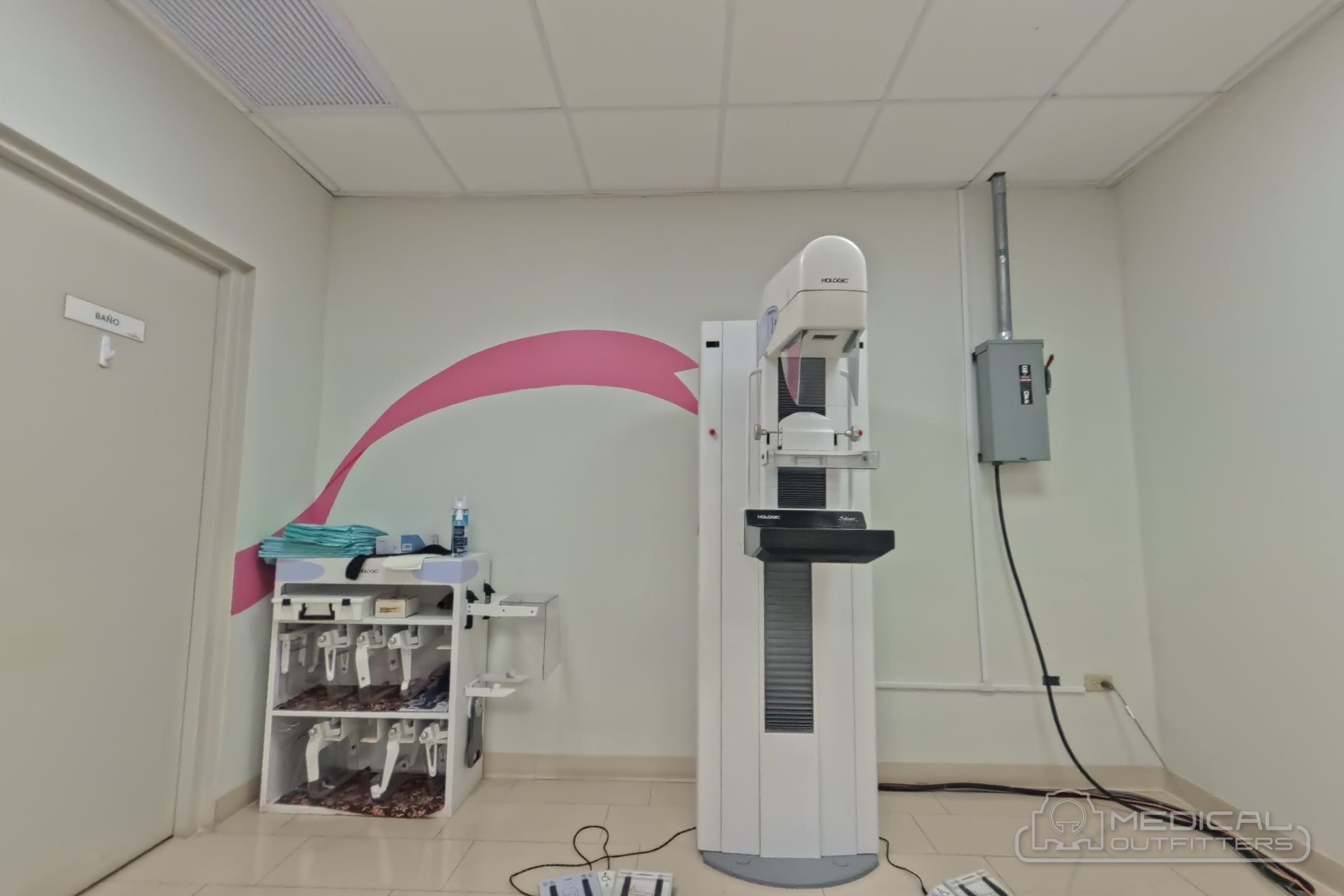Mammography room with a Hologic digital mammography system at the Humacao, Puerto Rico imaging center served by Medical Outfitters